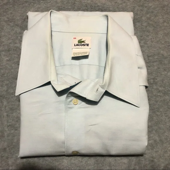 🚫sold🚫Lacoste Button Down Shirt Baby Blue size 44 - Picture 3 of 8
